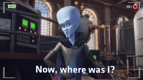 a cartoon character says now where was it
