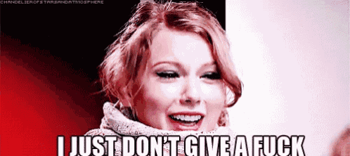 a woman is wearing a scarf around her neck and says i just don t give a fuck