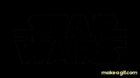 the logo for star wars the force awakens on a black background