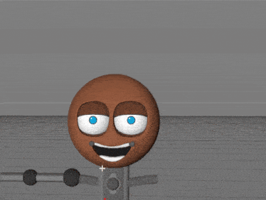 a cartoon character with a blue eye and a circle around it that says 116.0 degrees