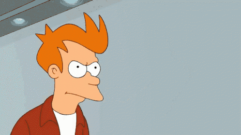 fry from futurama giving a middle finger