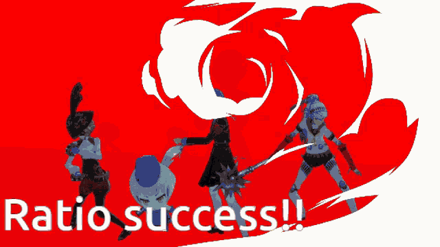 a poster for a video game that says ratio success on it