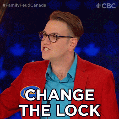 Change The Lock Family Feud Canada GIF - Change The Lock Family Feud Canada Replace The Lock GIFs