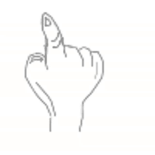 a black and white drawing of a person giving a thumbs up .