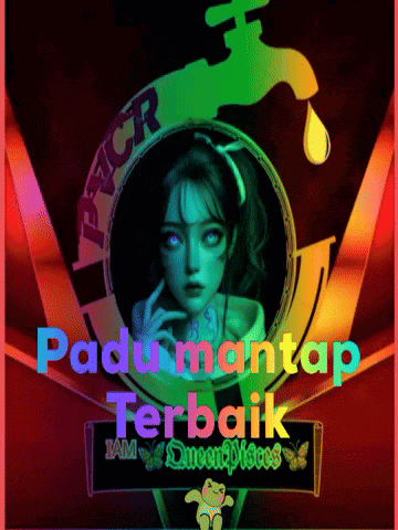 a picture of a girl with the words " padu mantap terbaik "