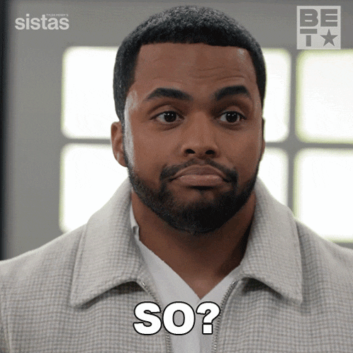 a man with a beard is making a face and the word so is above him