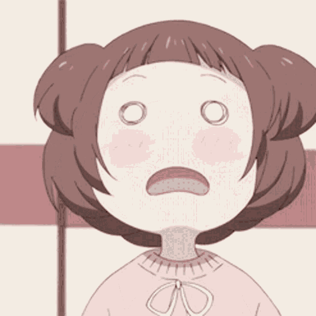 a cartoon girl with a surprised expression on her face