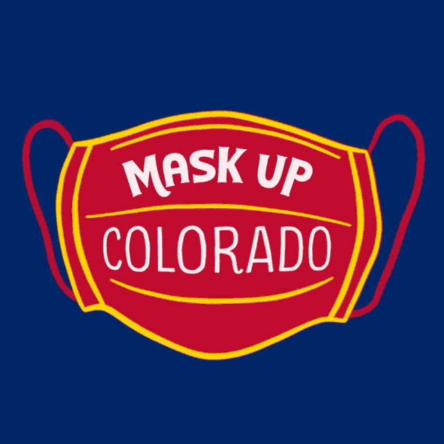 a red mask that says vote early for hickenlooper on it
