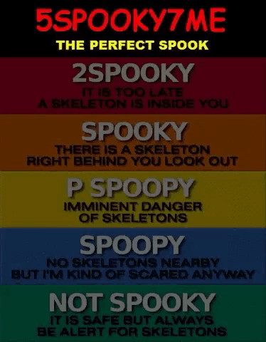 a poster that says 5spooky7me on it
