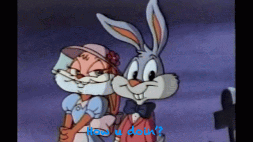 How U Doin Babs Bunny GIF - How U Doin Babs Bunny Buster Bunny GIFs