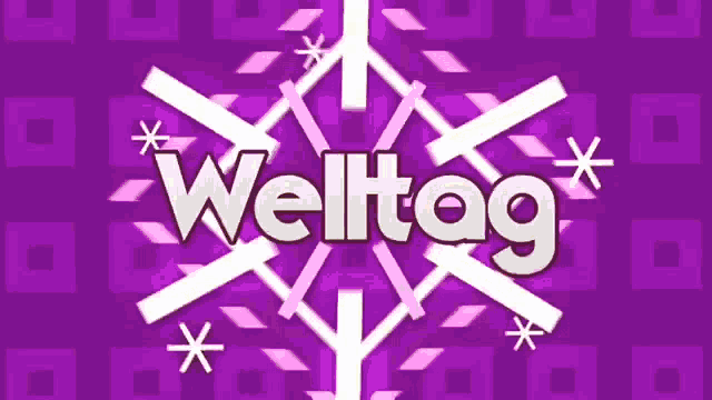 a purple and white logo with the word weltag on it