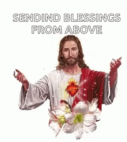 Jesus Sending Blessings GIF - Jesus Sending Blessings Sending Blessings From Above GIFs