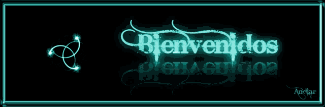 a neon sign that says bienvenidos on a dark background