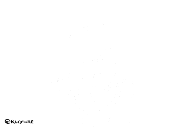 a black and white drawing of a cat with the word salut above it