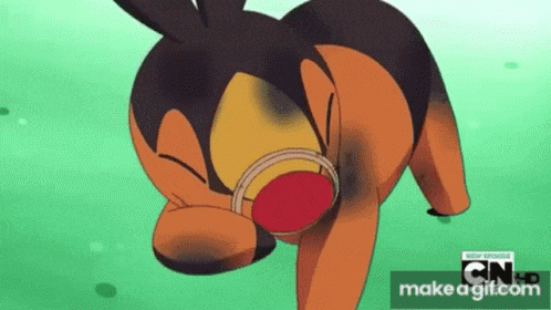 a cartoon character is laying on the ground with a red nose and a yellow face .