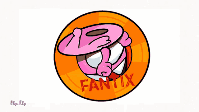 a logo for shisha shish fantix with a cartoon character on it