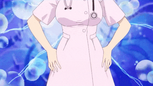 a nurse with a stethoscope around her neck