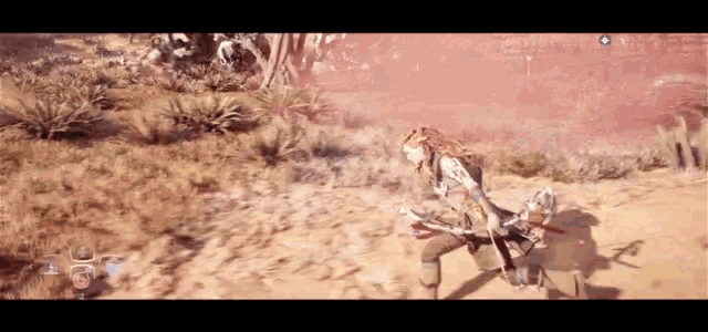a video game character with a bow and arrow