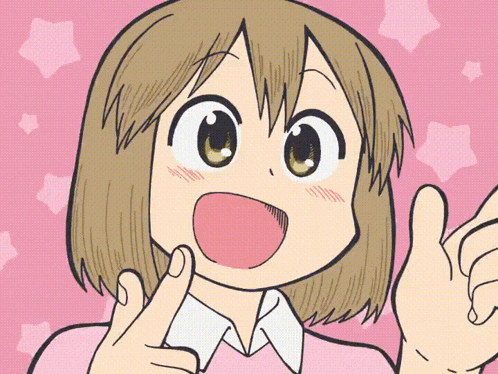 a cartoon of a girl giving a thumbs up sign