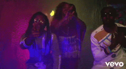 a group of people are dancing in a video that is sponsored by vevo