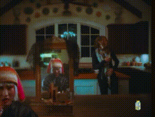 a kitchen with a bunny mask on the counter