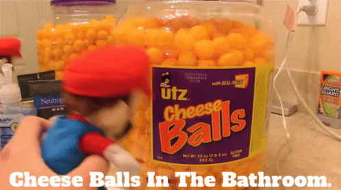 Sml Mario GIF - Sml Mario Cheese Balls In The Bathroom GIFs