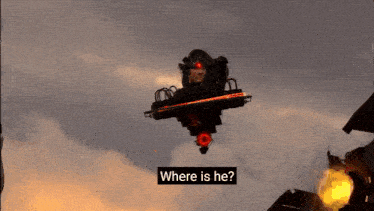 a person riding a roller coaster in the sky