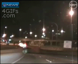 Australia'S Emergency Water Curtain Stop Sign For Over-height Trucks GIF - Sign Stop Truck GIFs