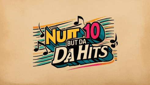 a logo for nuit 10 but da da hits with music notes