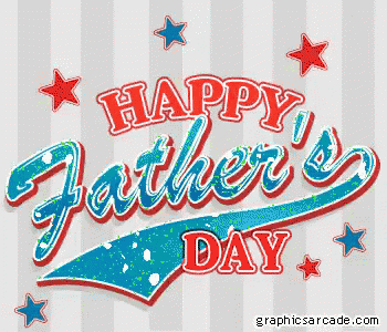 a happy father 's day greeting card with red white and blue stars