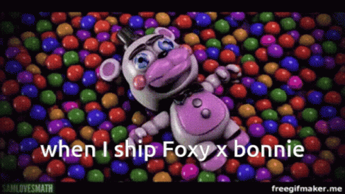 Fnaf When I Ship Foxy X Bonnie GIF - Fnaf When I Ship Foxy X Bonnie Five Nights At Freddys GIFs