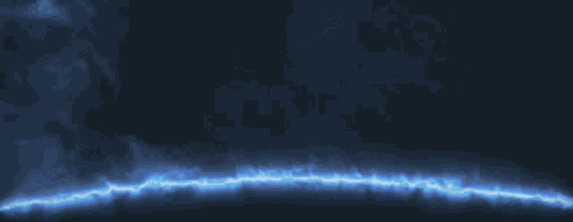 a dark blue background with a few lines of light