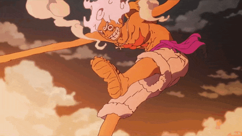 a cartoon drawing of a man with a pink scarf around his waist