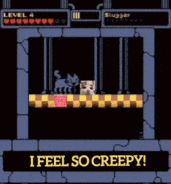 a video game that says i feel so creepy on it