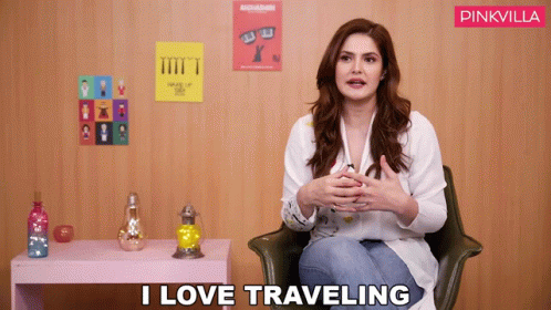 I Love Traveling Zareen Khan GIF - I Love Traveling Zareen Khan Pinkvilla GIFs