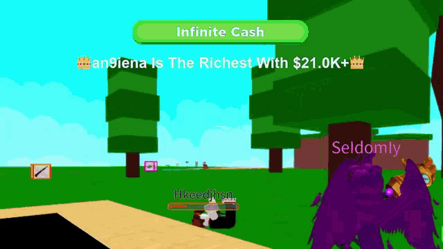 a screenshot of a video game that says " infinite cash " on it