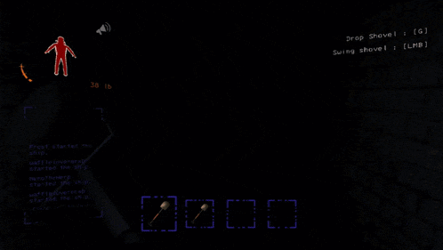 a screenshot of a video game shows a brick wall with graffiti on it and a red silhouette
