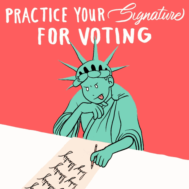 Practice Your Signature For Voting Signature GIF - Practice Your Signature For Voting Signature Voting GIFs