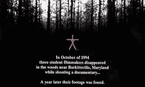 in october of 1994 three student filmmakers disappeared in the woods near burkitsville maryland while shooting a documentary