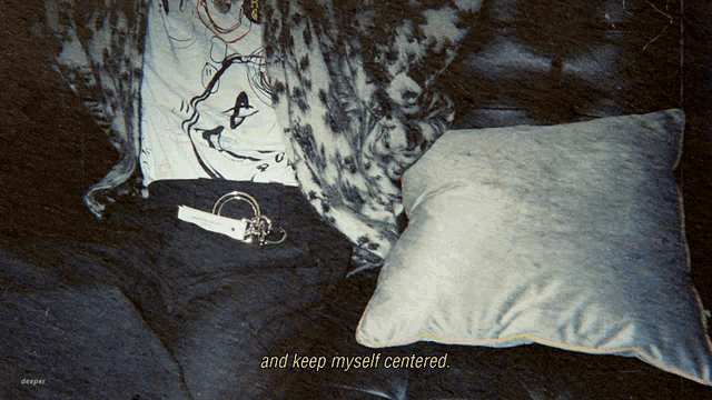 a picture of a pillow with the words and keep myself centered on it