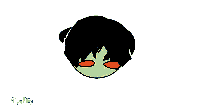 a cartoon drawing of a person 's face with the word flipa clip below it