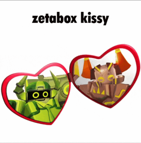 a picture of a robot with the words zetabox kissy