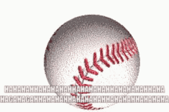 a close up of a baseball with red stitching on it .