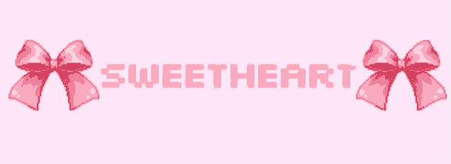 the word sweetheart is on a pink background
