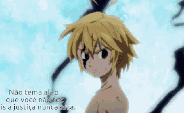 a drawing of a boy with a quote in portuguese