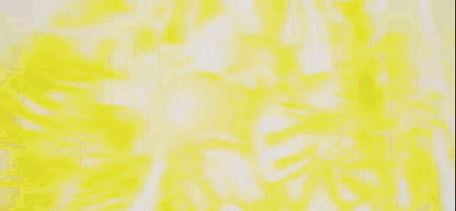 a purple object is floating in the air next to a pink object on a yellow and white background .