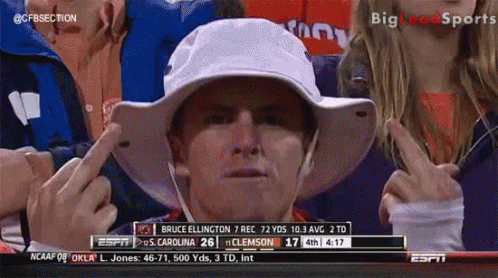 South Carolina GIF - Fuck You Middle Finger Angry Fan GIFs