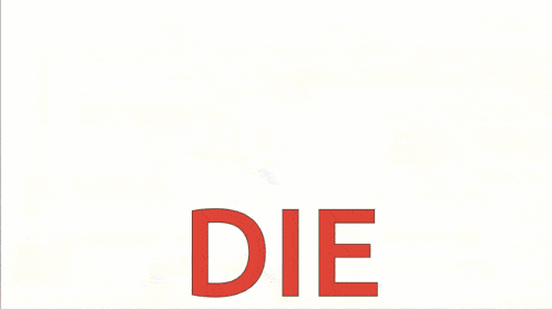 a blurry picture of a man with the word die written in red