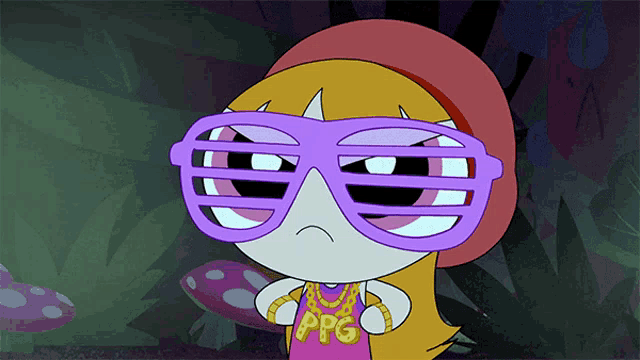 a cartoon girl wearing a shirt that says ppg