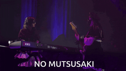 a person playing a keyboard and a person playing a guitar with the words no matsuyaki written below them